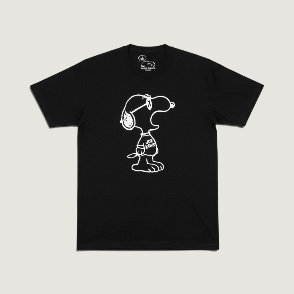Uniqlo T-Shirt KAWS Peanuts Joe KAWS Snoopy Black Medium